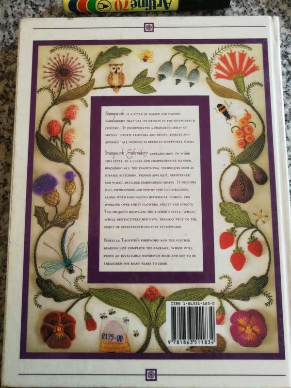 STUMPWORK EMBROIDERY A  collection of Fruits Flowers and Insects Contemporary Raised JANE NICHOLAS