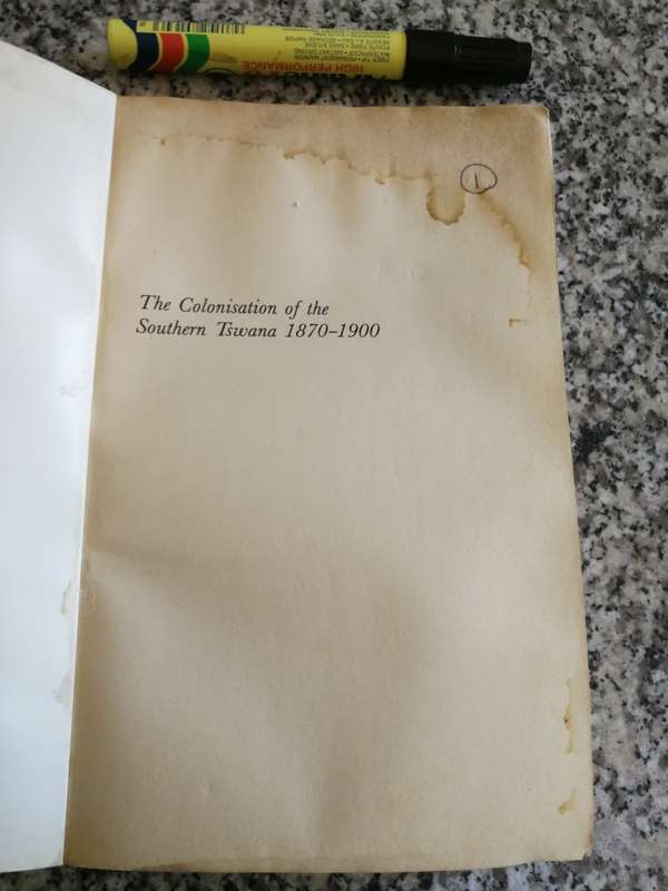 THE COLONISATION OF SOUTHERN TSWANA 1870 -1900 KEVIN SHILLINGTON Colonization NB Reading copy