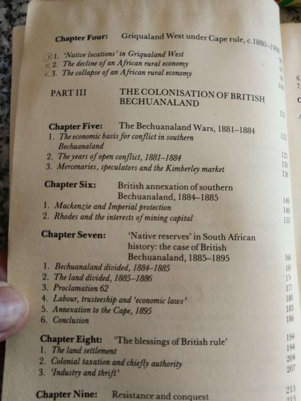 THE COLONISATION OF SOUTHERN TSWANA 1870 -1900 KEVIN SHILLINGTON Colonization NB Reading copy