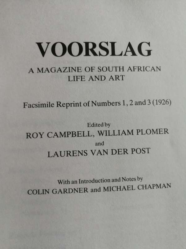 VOORSLAG 1-3 ROY CAMPBELL KILLIE CAMPBELL AFRICANA LIBRARY Reprint Series No. 5