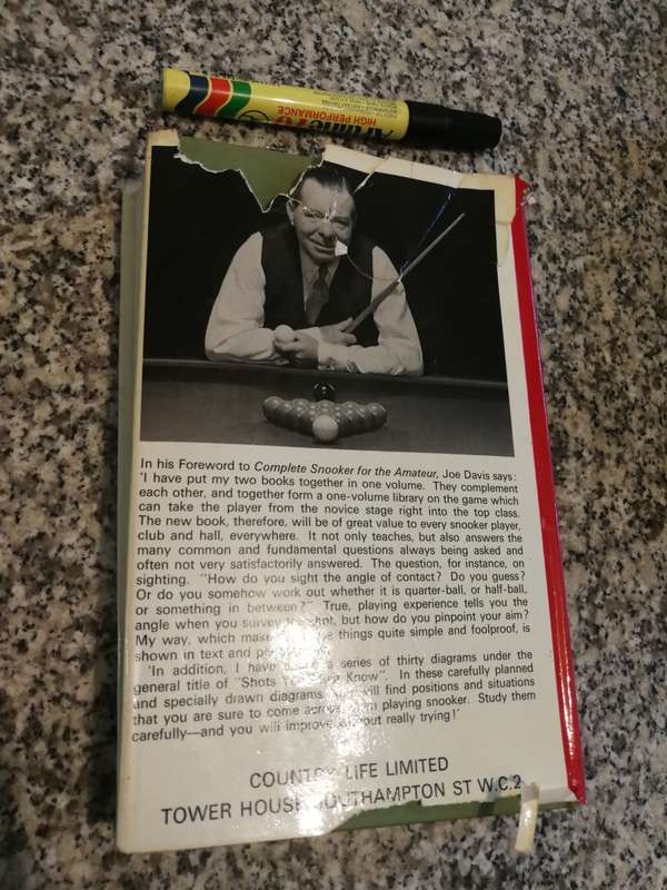 JOE DAVIS COMPLETE SNOOKER FOR THE AMATEUR + ANOTHER Book on Billiards & Snooker