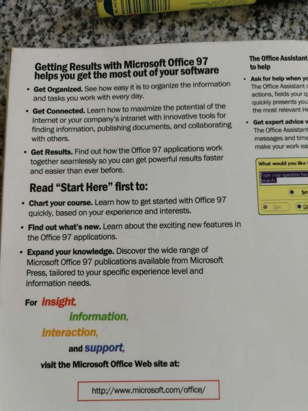 GETTING RESULTS WITH MICROSOFT OFFICE 1997
