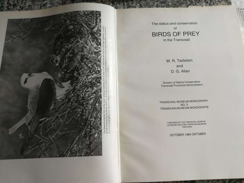 THE STATUS & CONSERVATION OF BIRDS OF PREY IN THE TRANSVAAL WARWICK TARBOTON & DAVID ALLAN