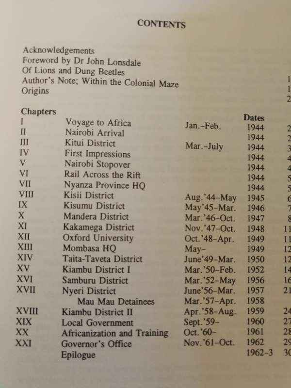 OF LIONS AND DUNG BEETLES A Man in the Middle of Colonial Administration in Kenya TERENCE GAVAGHAN