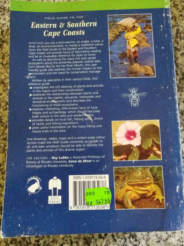 FIELD GUIDE  to the EASTERN & SOUTHERN CAPE COASTS ED. ROY LUBKE & IRENE de MOOR Marine biology