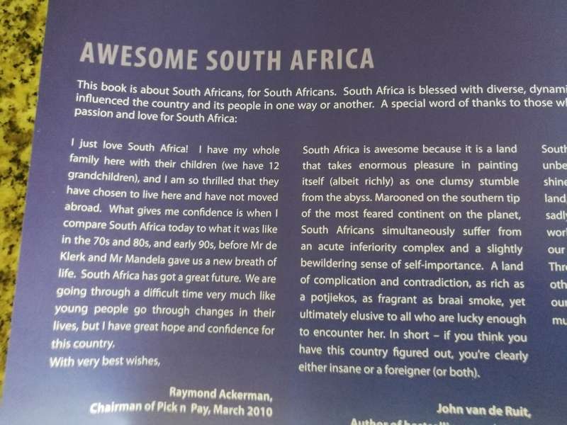 AWESOME SOUTH AFRICA  FUN FACTS TRIVIA DERRYN CAMPBELL Uniquely South African