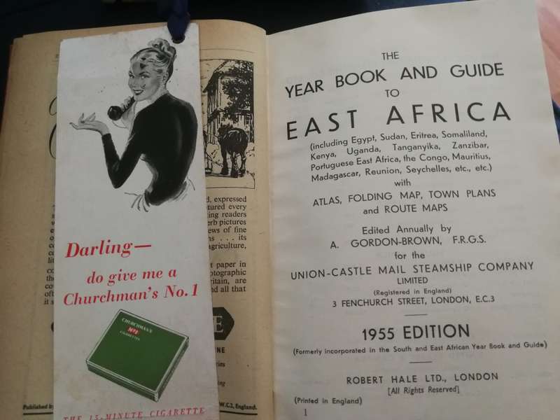 YEAR BOOK & GUIDE EAST AFRICA 1955  for the UNION CASTLE MAIL STEAMSHIP Company