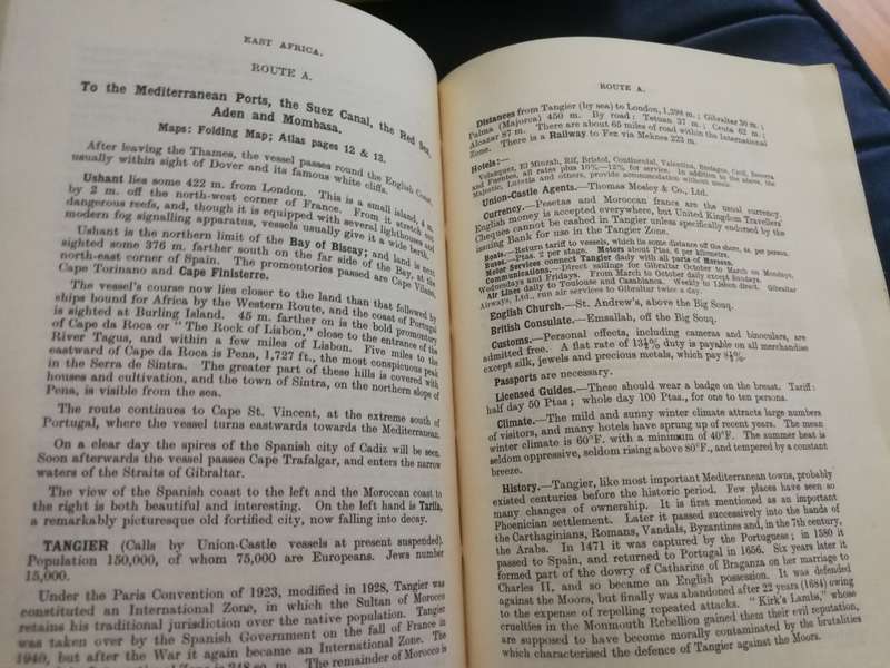 YEAR BOOK & GUIDE EAST AFRICA 1955  for the UNION CASTLE MAIL STEAMSHIP Company