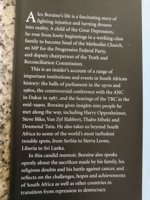 ALEX BORAINE A LIFE IN TRANSITION  with Foreword by Archbishop Desmond Tutu