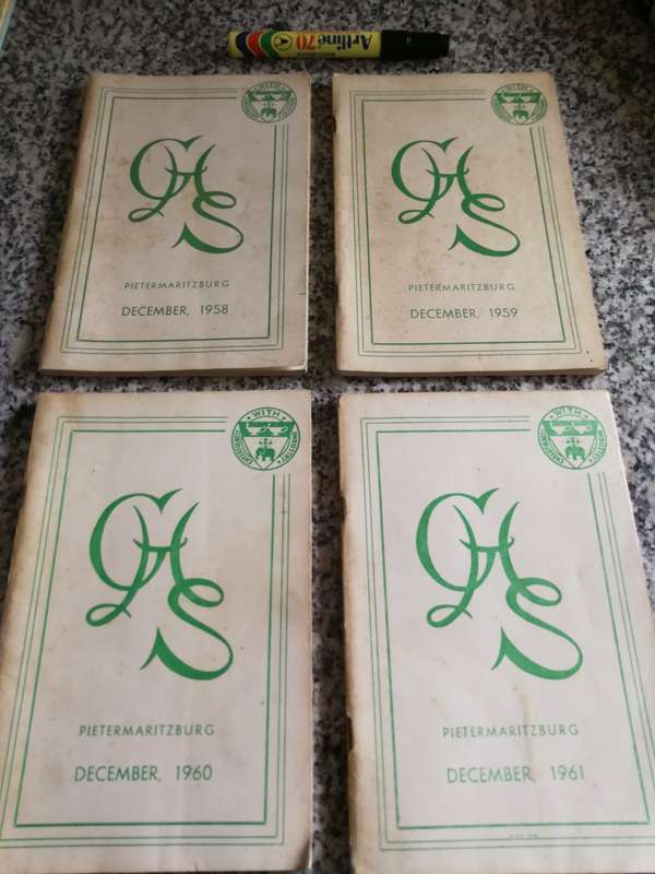4 X GHS GIRLS HIGH SCHOOL MAGAZINE Pietermaritzburg  Year 1958 1959 1960 and 1961