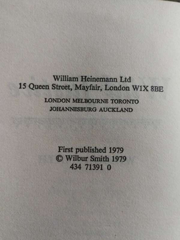 WILBUR SMITH WILD JUSTICE HEINEMAN 1979 First Edition