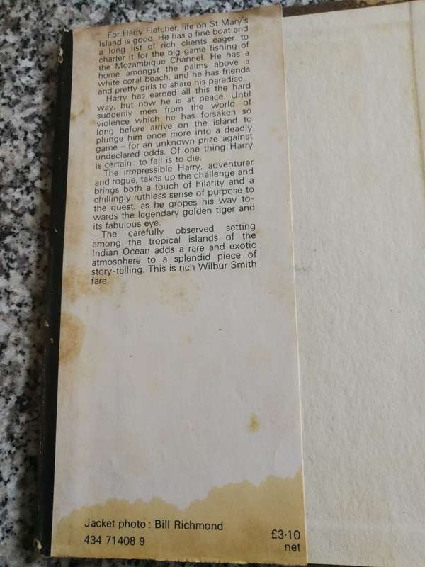 WILBUR SMITH THE EYE OF THE TIGER HEINEMAN 1975 FIRST Edition