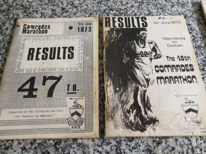COMRADES MARATHON  10 X Results and other Information and Results Booklets 1972 to 1978