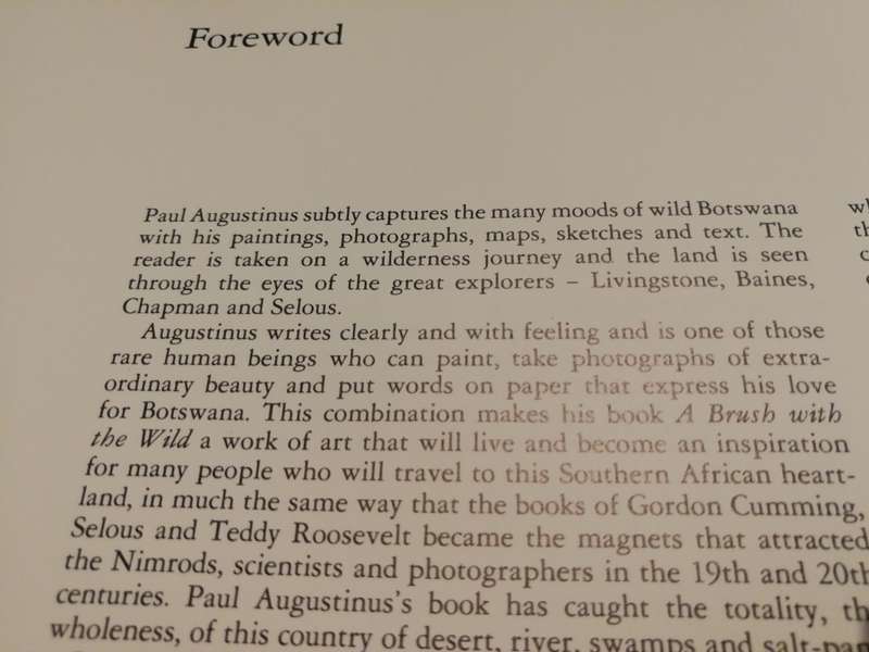 BOTSWANA A BRUSH WITH THE WILD PAUL AUGUSTINUS Foreword by Ian Player  ( wildlife )