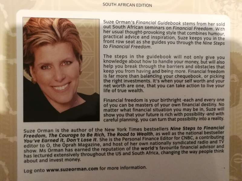 SUZE ORMAN`S FINANCIAL GUIDEBOOK Put the 9 Steps to Work  Workbook personal finance  S A Edition