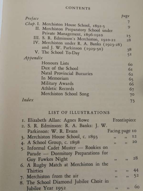 MERCHISTON A SOUTH AFRICAN SCHOOL 1892-1953 ALAN F HATTERSLEY Pietermaritzburg