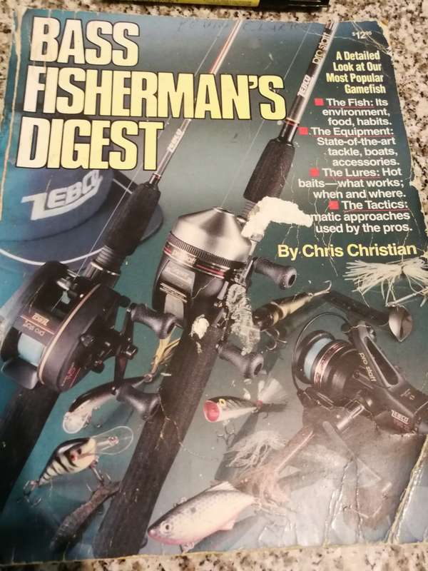 BASS FISHERMAN`S DIGEST   ( flyfishing fly fishing fly tying  )  please note condition