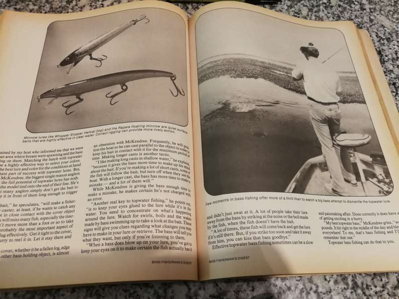BASS FISHERMAN`S DIGEST   ( flyfishing fly fishing fly tying  )  please note condition