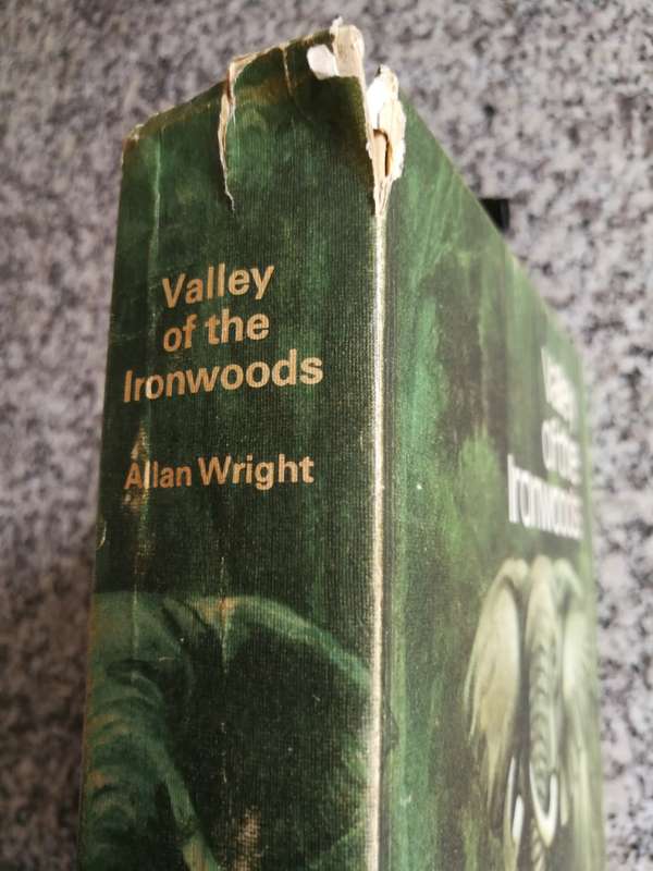 VALLEY OF THE IRONWOODS ALLAN WRIGHT Appears to be SIGNED  by the Author Note Top of Spine Damaged
