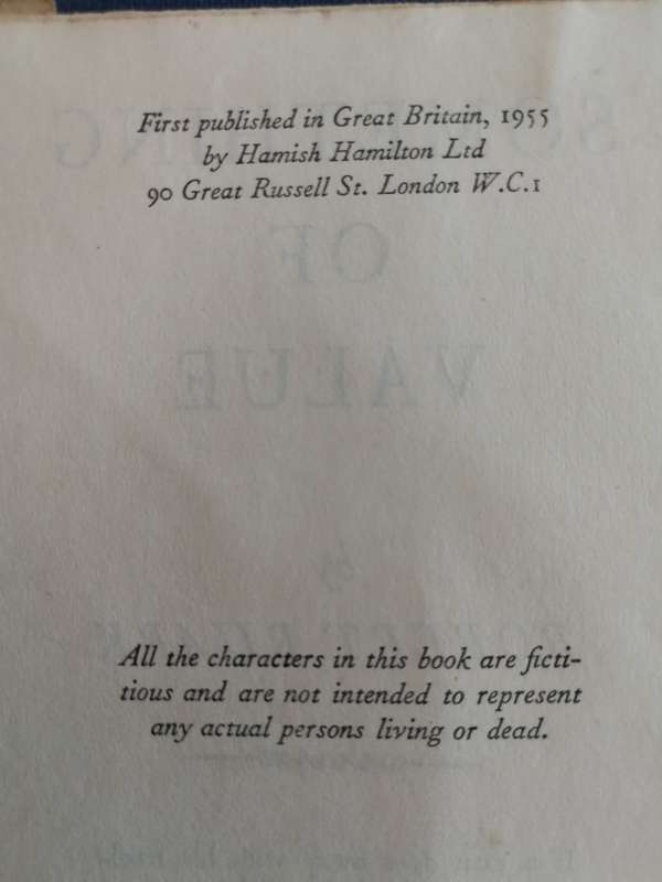 SOMETHING OF VALUE ROBERT RUARK Hardcover First published in Great Britain 1955