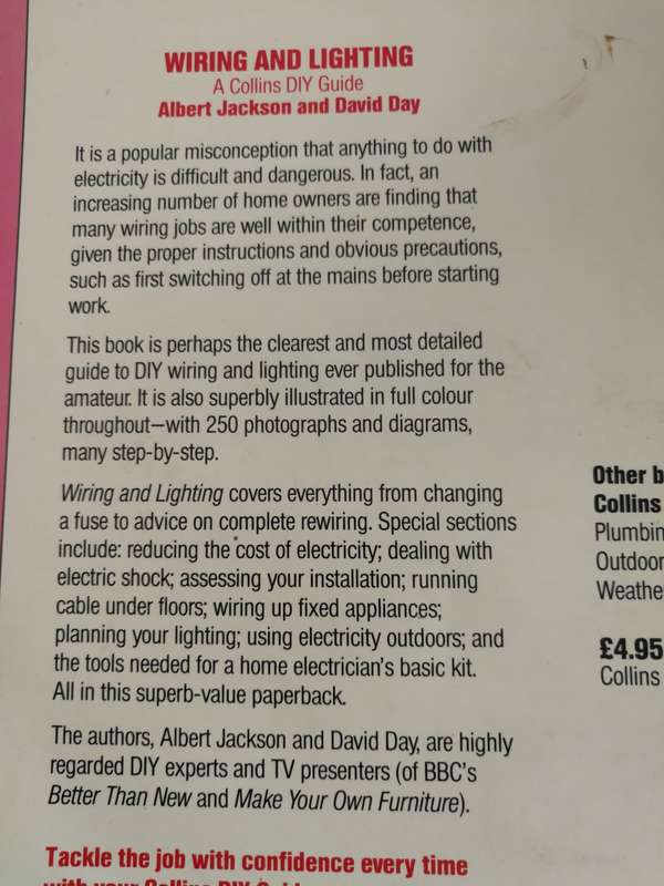 WIRING AND LIGHTING COLLINS DIY GUIDE ALBERT JACKSON DAVID DAY (  electrical engineering  )
