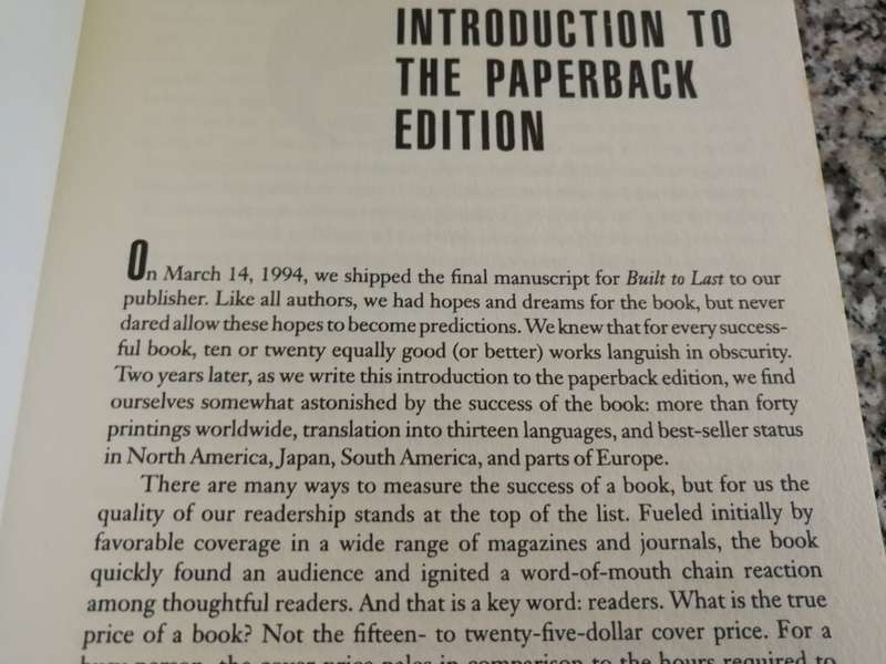 BUILT TO LAST Successful Habits of Visionary Companies JAMES C COLLINS & JERY I PORRAS