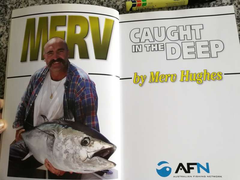 MERV CAUGHT IN THE DEEP MERV HUGHES  (  fishing angling including deep sea game fishing )