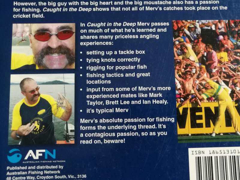 MERV CAUGHT IN THE DEEP MERV HUGHES  (  fishing angling including deep sea game fishing )