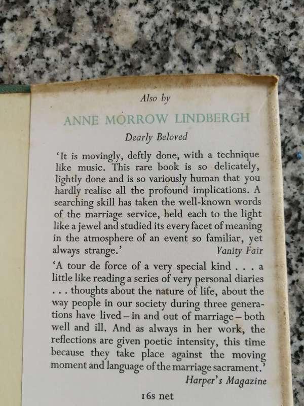 GIFT FROM THE SEA ANNE MORROW LINDBERGH 1967