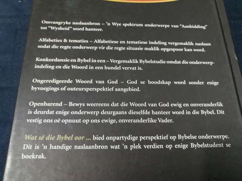WAT SE DIE BYBEL OOR ... Die allesomvattende Bybelse gids MARIUS NEL