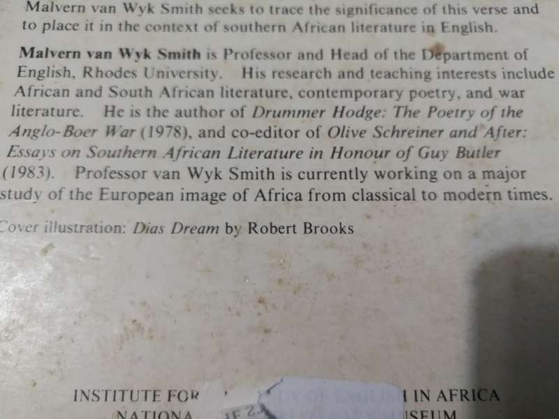 SHADES OF ADAMASTOR AN ANTHOLOGY OF POETRY AFRICA & THE PORTUGUESE CONNECTION M van WYK SMITH