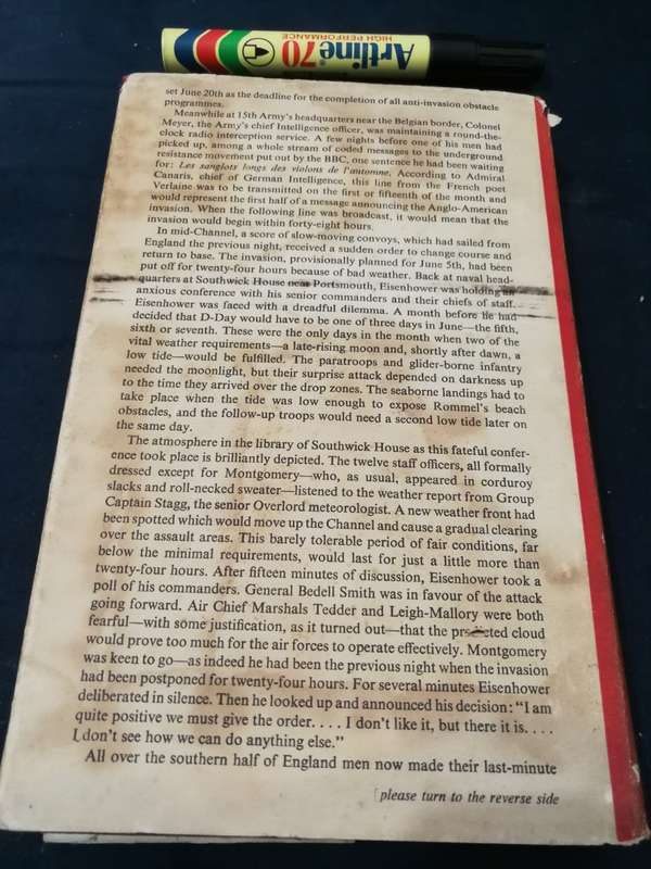 THE LONGEST DAY The D-Day Story June 6  1944 by CORNELIUS RYAN  ( D Day ) Hardcover World War 2