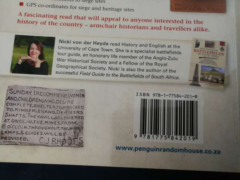 GUIDE TO THE SIEGES OF SOUTH AFRICA NICKI VON DER HEYDE