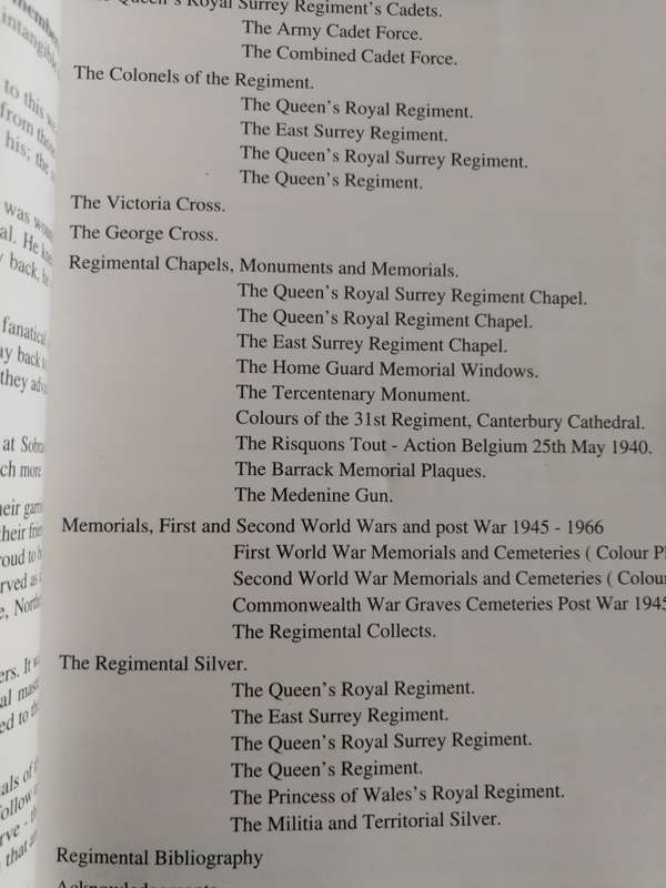 TRADITIONS TREASURES and PERSONALITIES of THE REGIMENT The Queen`s Royal Surrey Regiment