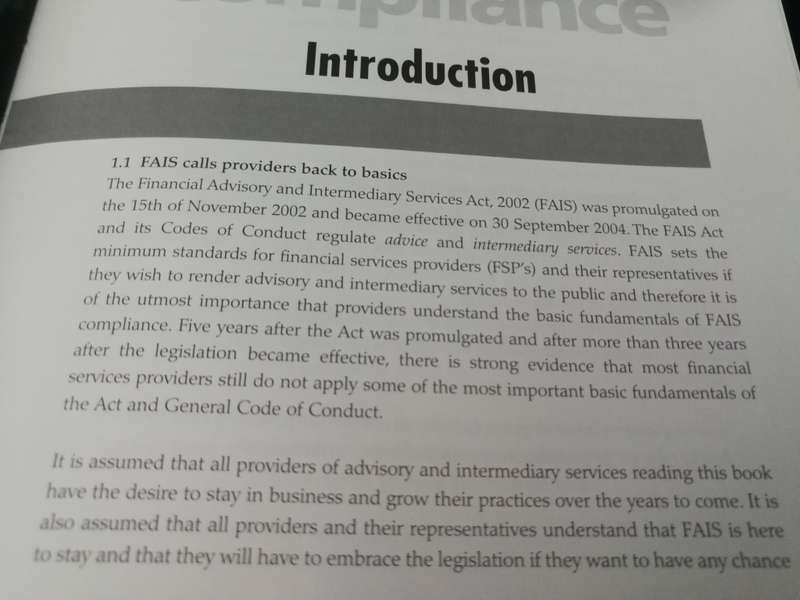 FUNDAMENTALS OF FAIS COMPLIANCE Financial Advisory & Intermediary Services ANTON SWANEPOEL Insurance