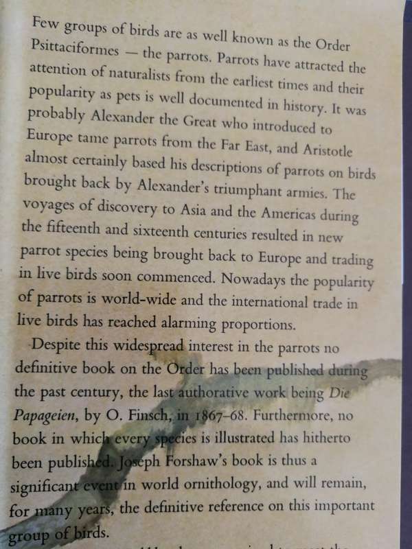 PARROTS OF THE WORLD JOSEPH M FORSHAW