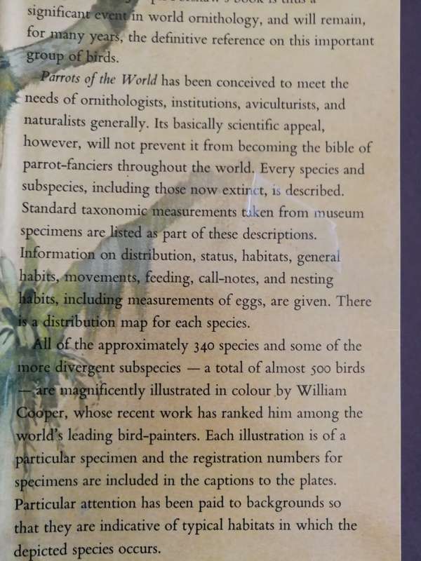 PARROTS OF THE WORLD JOSEPH M FORSHAW