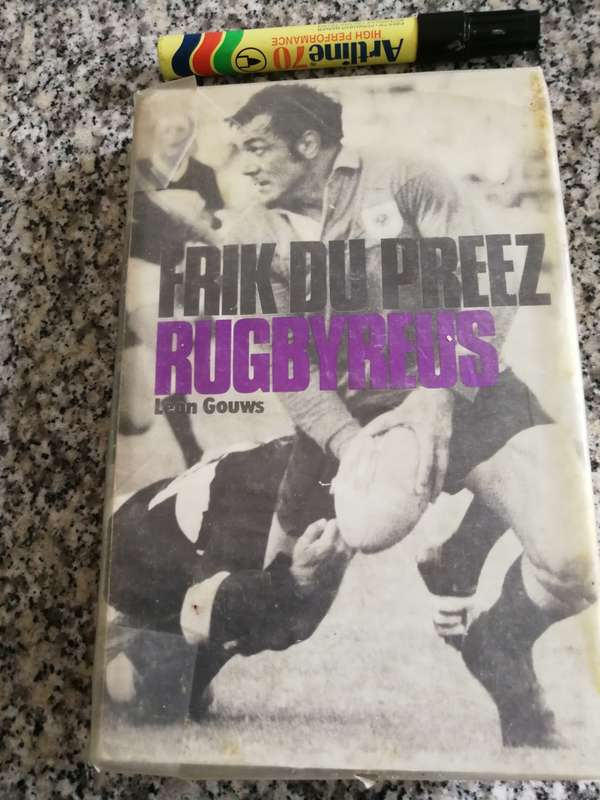 FRIK DU PREEZ RUGBYREUS  LEON GOUWS Eerste Druk 1971  Rugby Afrikaans