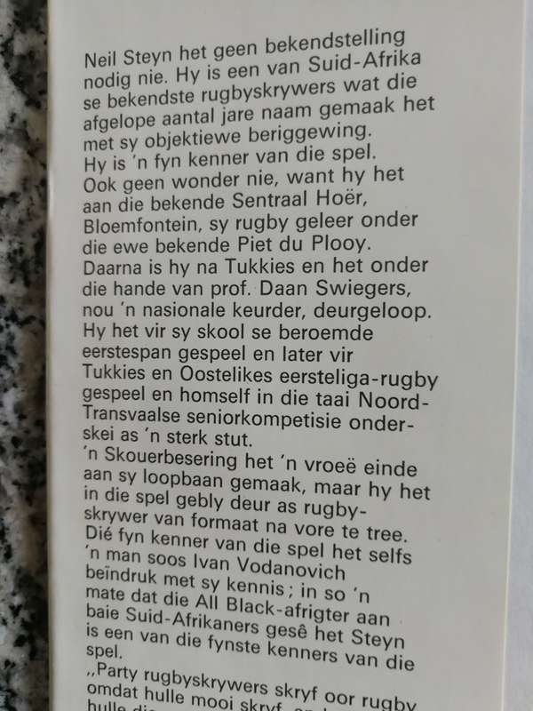 WEER WERELDKAMPIOENE NEIL STEYN Die 1970 All Blacks in Suid Afrika