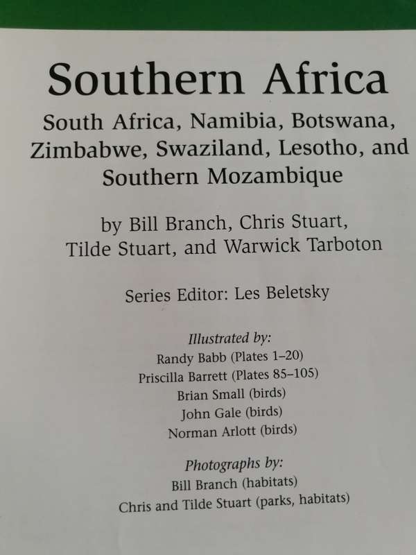 TRAVELLERS WILDLIFE GUIDES SOUTHERN AFRICA BILL BRANCH et al including Birds Reptiles and Mammals