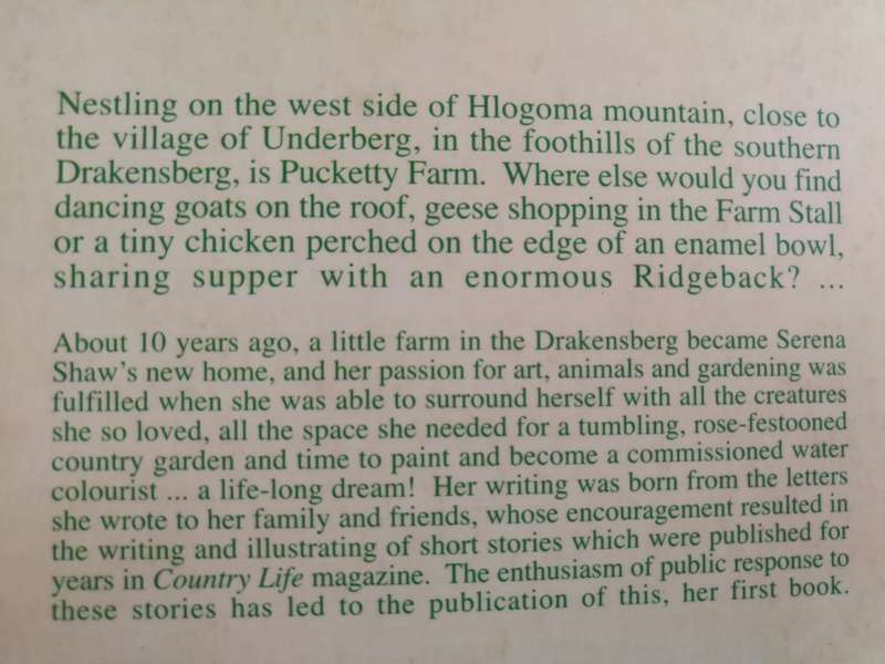 PUCKETTY FARM written & Illustrated by SERENA SHAW  signed by the author Please note the description