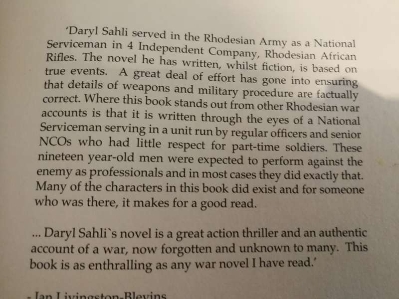 Signed A SKIRMISH IN AFRICA DARYL SAHLI ( Guerrilla war in Rhodesia in 1970 )