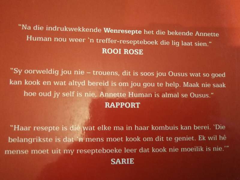 DIE NUWE BETER KORTPADKOS ANNETTE HUMAN Kook lekker met 3 tot 6 bestanddele
