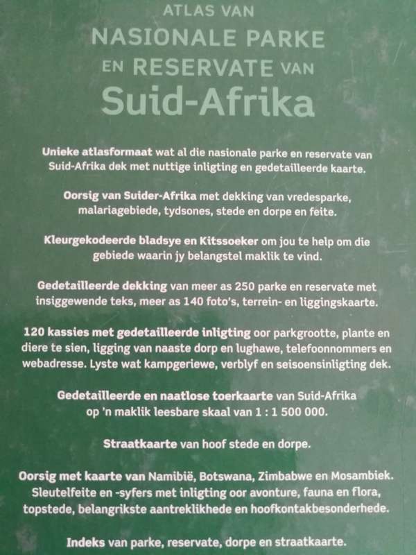 ATLAS VAN NASIONALE PARKE EN RESERVATE VAN SUID AFRIKA MAPSTUDIO Teks MARIELLE RENSSEN