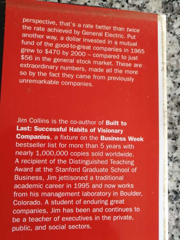 GOOD TO GREAT by JIM COLLINS Why Some Companies make the Leap..and others Don't  business studies