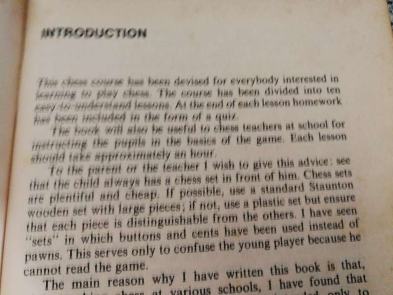 CHESS FOR BEGINNERS H MEILECH 1981