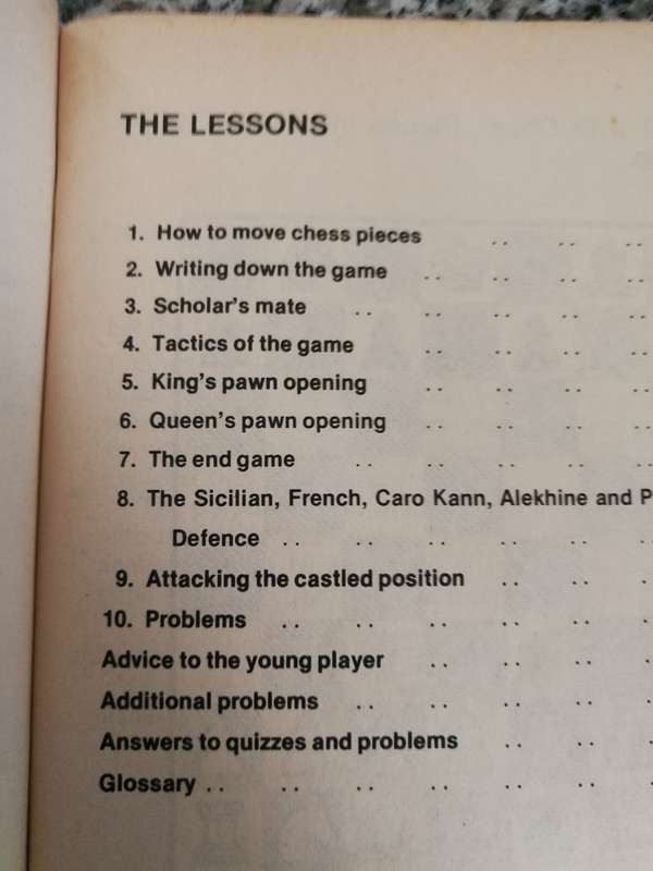 CHESS FOR BEGINNERS H MEILECH 1981