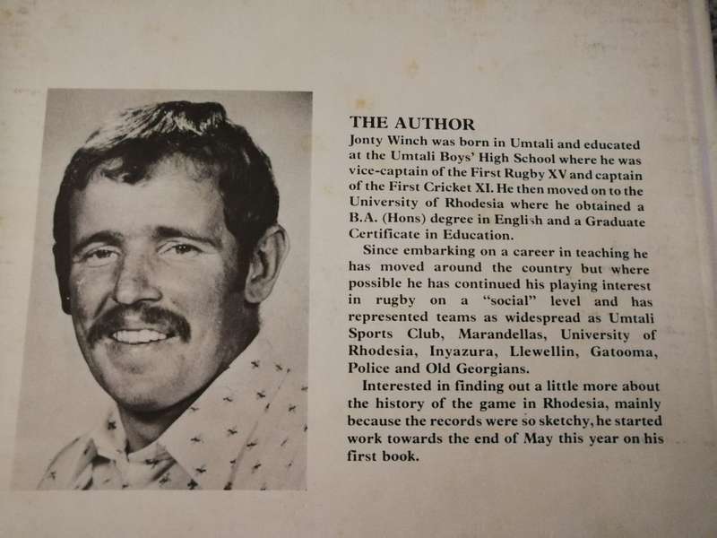 RHODESIA RUGBY A HISTORY OF THE NATIONAL SIDE 1898 - 1979 JONTY WINCH 1979 Rhodesian