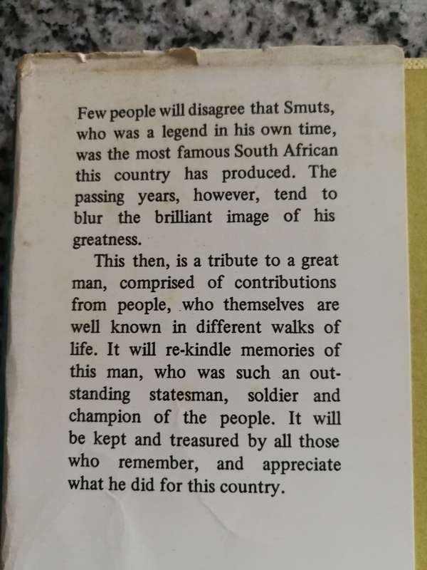 JAN SMUTS REMEMBERED A CENTENNIAL TRIBUTE Edited by ZELDA FRIEDLANDER
