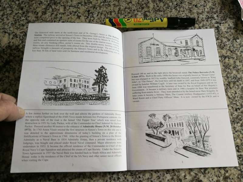 SIMONS TOWN THE HISTORICAL MILE WALK Booklet of 28 pages ( architecture history Simon's  Simonstown
